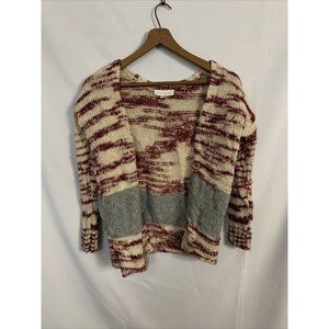 Treasure Bond M wool blend open front aztec cardigan cottagecore knitted